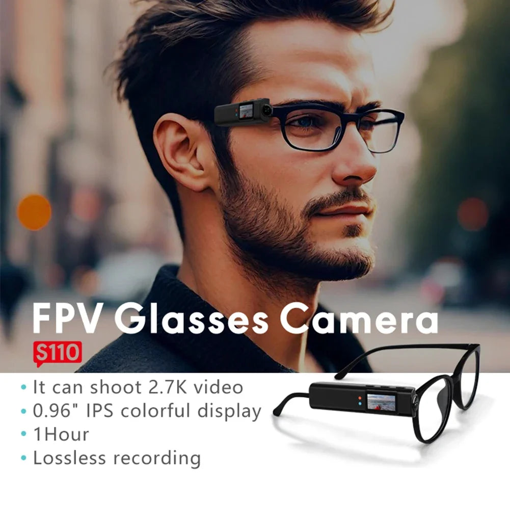 Wireless Glasses Action Camera 4K HD WiFi Mini Digital Camera 250mAh Video Recorder Camcorder Sport on Glass for Cycling Hiking