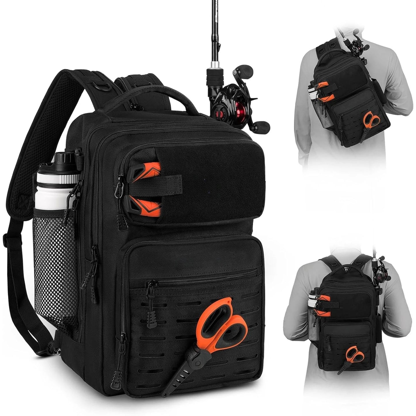 Tactical Fishing Sling Tackle Bag - Lightweight Fishing Backpack - Storage for Gear and Equipment - Gift for Men
