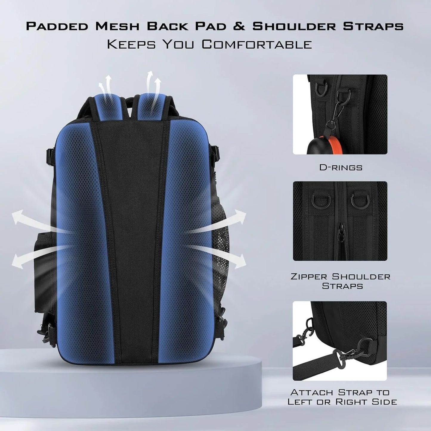 Tactical Fishing Sling Tackle Bag - Lightweight Fishing Backpack - Storage for Gear and Equipment - Gift for Men