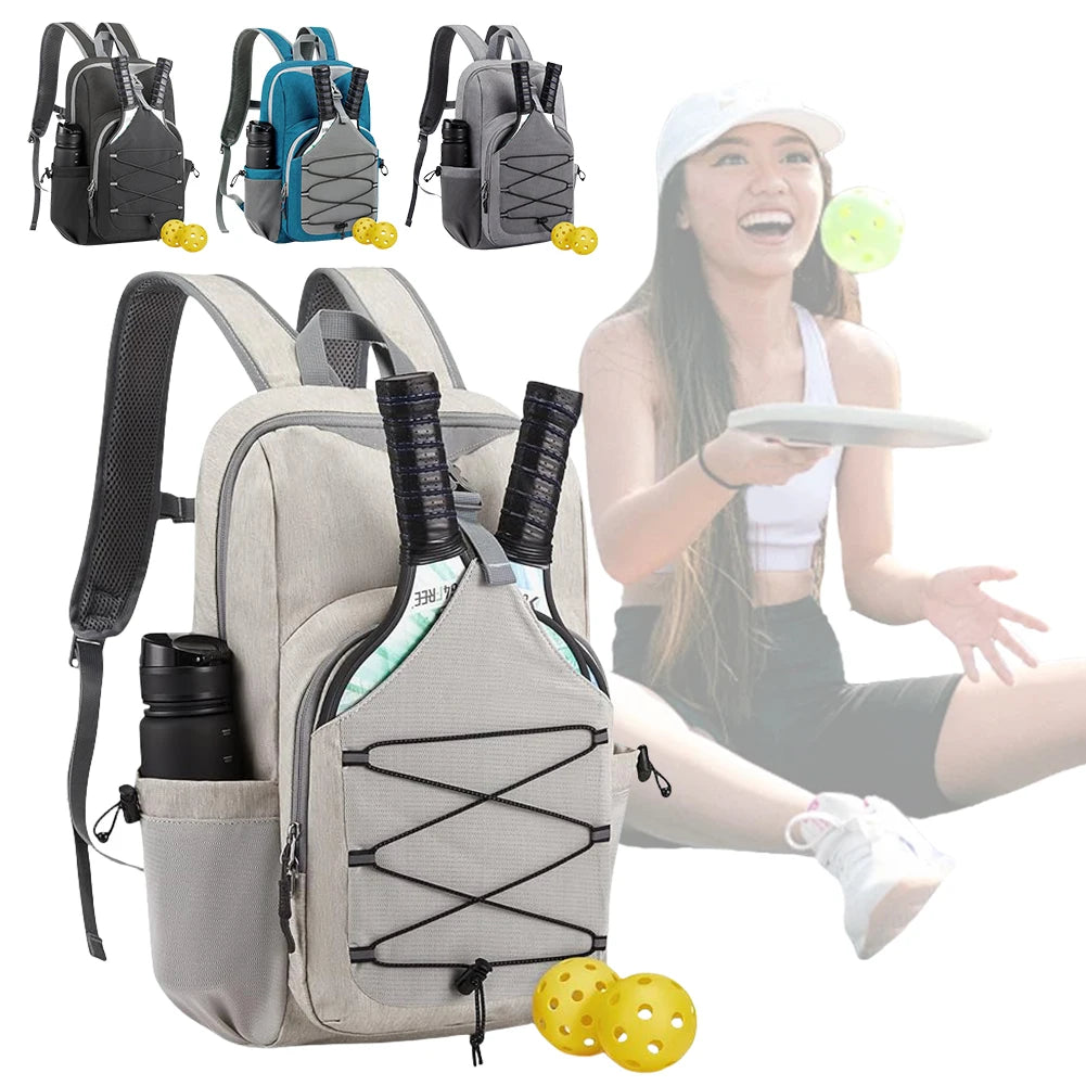 Pickleball Rackets Backpack Large Capacity Pickleball Paddle Bag Portable Racket Rucksack Hiking Sports Traveling Outings Bag