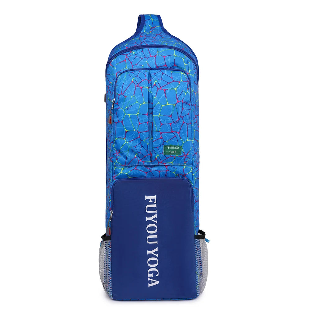 Yoga Pilates Cushion Bag Waterproof Fitness Training Yoga Mat Storage Bag with Zipper Pocket/Mesh Pocket/Handle for Women Men