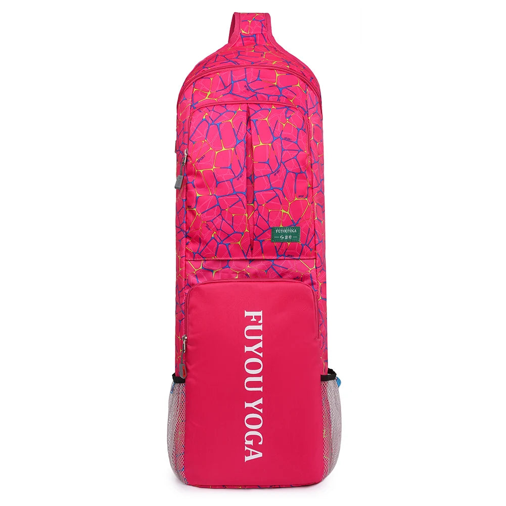 Yoga Pilates Cushion Bag Waterproof Fitness Training Yoga Mat Storage Bag with Zipper Pocket/Mesh Pocket/Handle for Women Men